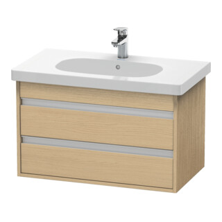 Duravit Waschtischunterschrank Ketho 80x45,5cm, Ei Nat, 2 Schubk., wandhängend
