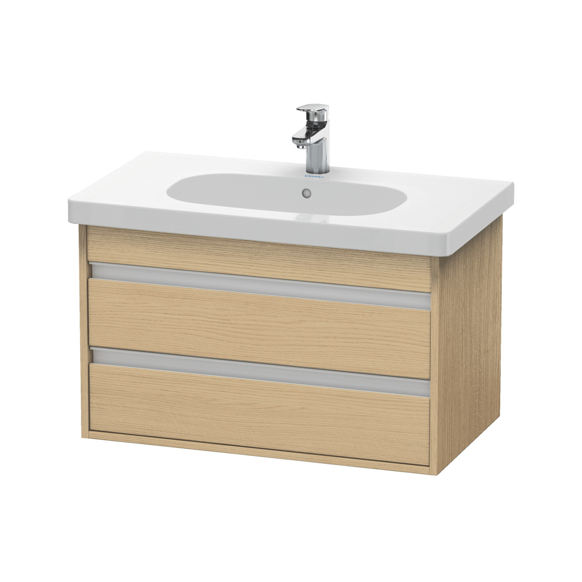 Duravit Waschtischunterschrank Ketho 80x45,5cm, Ei Nat, 2 Schubk., wandhängend