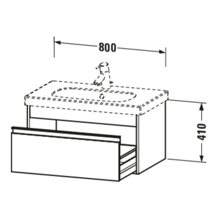 Duravit Waschtischunterschrank Ketho 80x45,5cm, graph m, 1 Ausz., wandhängend