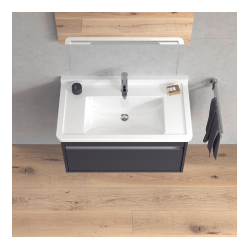 Duravit Waschtischunterschrank Ketho 80x45,5cm, graph ma, 1 Ausz., wandhängend