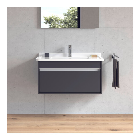 Duravit Waschtischunterschrank Ketho 80x45,5cm, graph ma, 1 Ausz., wandhängend