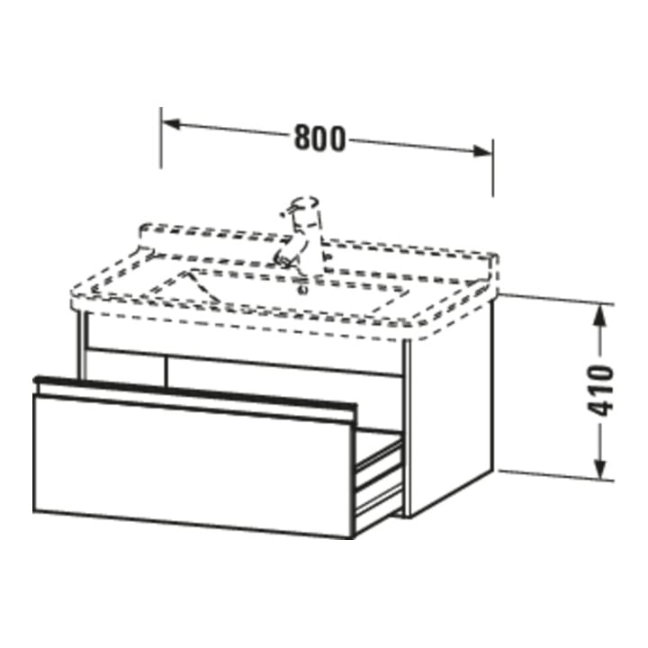 Duravit Waschtischunterschrank Ketho 80x45,5cm, leinen, 1 Auszug, wandhängend