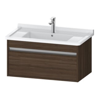 Duravit Waschtischunterschrank Ketho 80x45,5cm, Nussb dkl., 1 Ausz., wandhängend