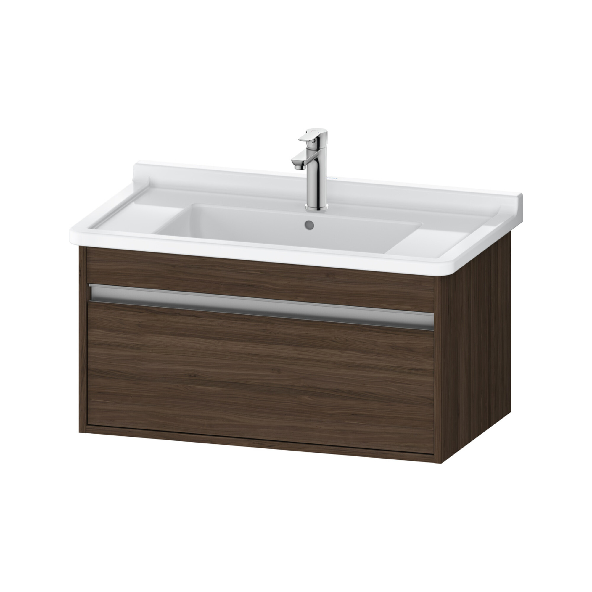 Duravit Waschtischunterschrank Ketho 80x45,5cm, Nussb dkl., 1 Ausz., wandhängend