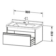 Duravit Waschtischunterschrank Ketho 80x45,5cm, Nussb dkl., 1 Ausz., wandhängend-4