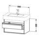 Duravit Waschtischunterschrank Ketho 80x45,5cm, Nussb dkl., 2 Schubk., wandhängend
