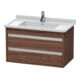 Duravit Waschtischunterschrank Ketho 80x45,5cm, Nussb dkl., 2 Schubk., wandhängend-1