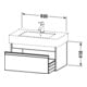 Duravit Waschtischunterschrank Ketho 80x45,5cm, Nussb Nat, 1 Ausz., wandhängend-4
