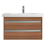 Duravit Waschtischunterschrank Ketho 80x45,5cm, Nussb Nat, 2 Schubk., wandhängend
