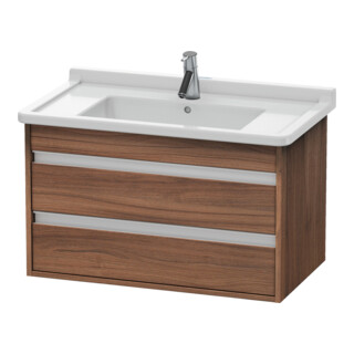 Duravit Waschtischunterschrank Ketho 80x45,5cm, Nussb Nat, 2 Schubk., wandhängend