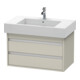 Duravit Waschtischunterschrank Ketho 80x45,5cm, Tau, 2 Schubk., wandhängend-1