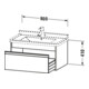 Duravit Waschtischunterschrank Ketho 80x45,5cm, we hgl, 1 Auszug, wandhängend