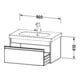 Duravit Waschtischunterschrank Ketho 80x45,5cm, we m, 1 Auszug, wandhängend