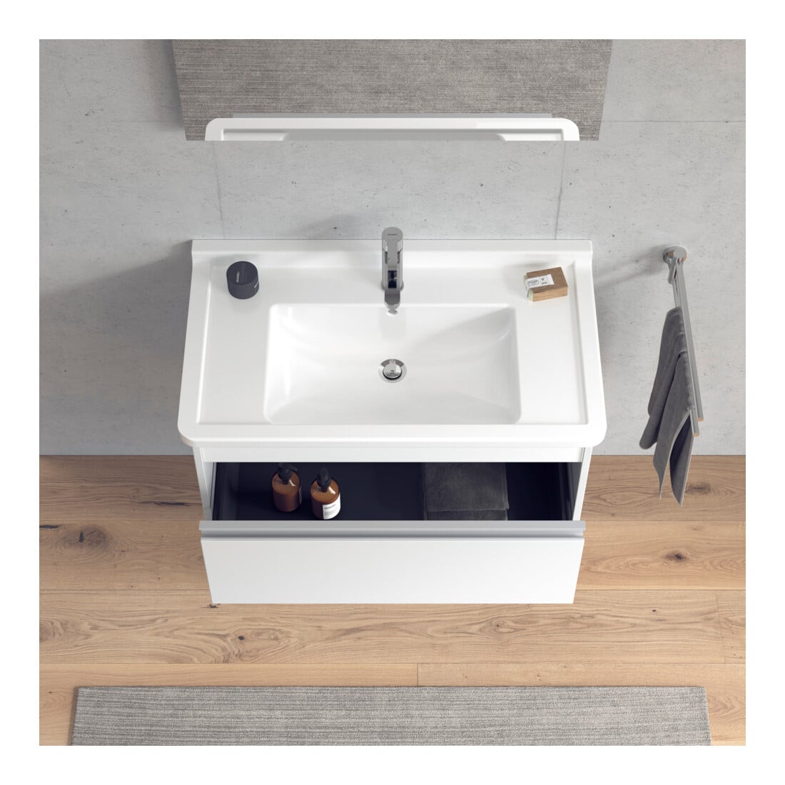 Duravit Waschtischunterschrank Ketho 80x45,5cm, we ma, 1 Auszug, wandhängend