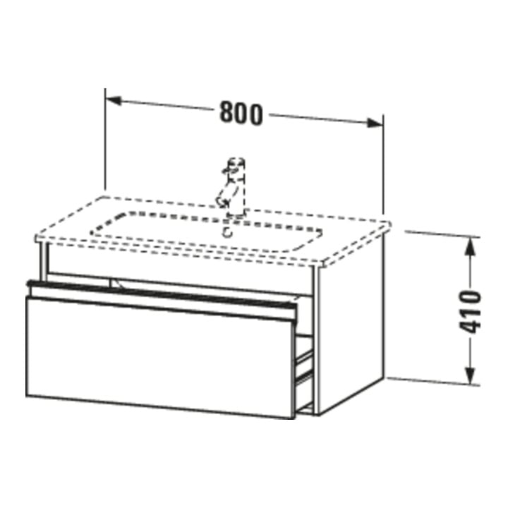 Duravit Waschtischunterschrank Ketho 80x47,5cm, bas. ma, 1 Ausz., wandhängend