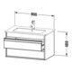 Duravit Waschtischunterschrank Ketho 80x47,5cm, bas. ma, 2 Schubk., wandhängend