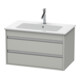 Duravit Waschtischunterschrank Ketho 80x47,5cm, betongr ma, 2 Schubk., wandhängend-1