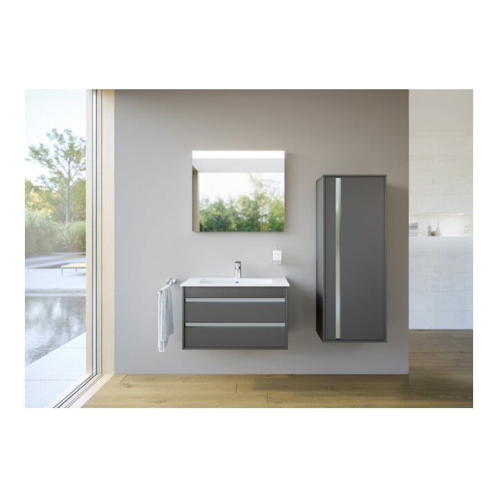 Duravit Waschtischunterschrank Ketho 80x47,5cm, graph ma, 2 Schubk., wandhängend