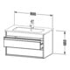 Duravit Waschtischunterschrank Ketho 80x47,5cm, graph ma, 2 Schubk., wandhängend-5
