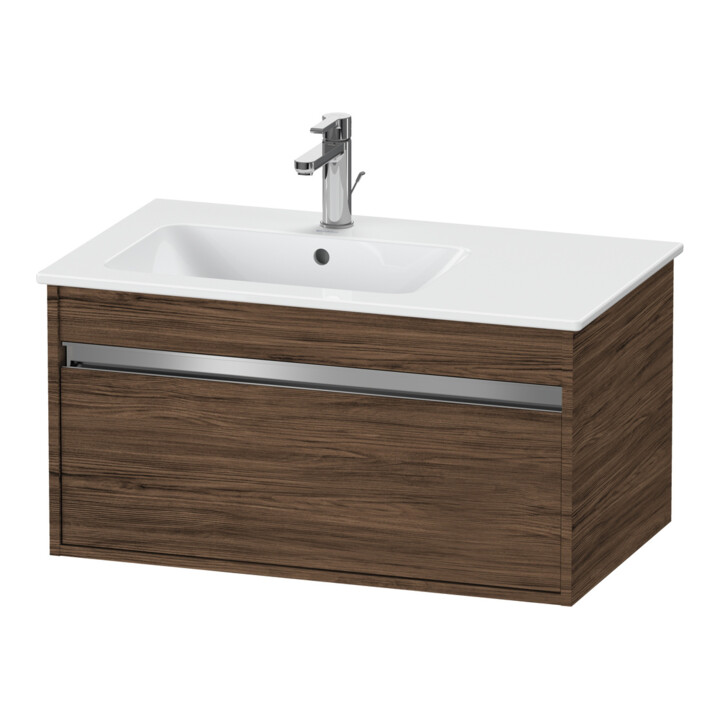 Duravit Waschtischunterschrank Ketho 80x47,5cm, Nussb dkl., 1 Ausz., wandhängend