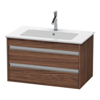 Duravit Waschtischunterschrank Ketho 80x47,5cm, Nussb dkl., 2 Schubk., wandhängend