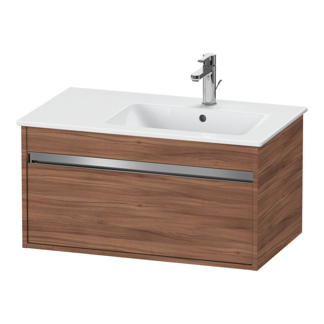 Duravit Waschtischunterschrank Ketho 80x47,5cm, Nussb Nat, 1 Ausz., wandhängend