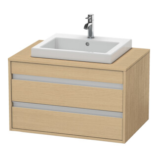 Duravit Waschtischunterschrank Ketho 80x55cm, E Nat, f Einbauwaschtisch mitt., 2 Schubk.