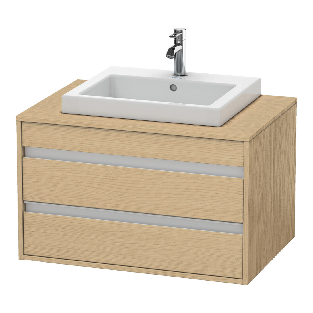 Duravit Waschtischunterschrank Ketho 80x55cm, E Nat, f Einbauwaschtisch mitt., 2 Schubk.