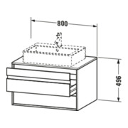 Duravit Waschtischunterschrank Ketho 80x55cm, E s, f AWT mitt., 2 Schubk.-4