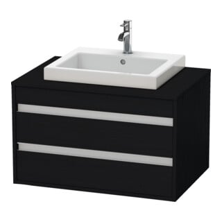 Duravit Waschtischunterschrank Ketho 80x55cm, Ei sw, f Einbauwaschtisch mitt., 2 Schubk.