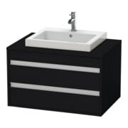 Duravit Waschtischunterschrank Ketho 80x55cm, Ei sw, f Einbauwaschtisch mitt., 2 Schubk.