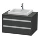Duravit Waschtischunterschrank Ketho 80x55cm, gr ma, f Einbauwaschtisch mitt., 2 Schubk.-1