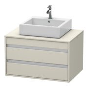 Duravit Waschtischunterschrank Ketho 80x55cm, T, f Aufsatzbecken mitt., 2 Schubk.