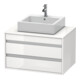 Duravit Waschtischunterschrank Ketho 80x55cm, T, f Aufsatzbecken mitt., 2 Schubk.