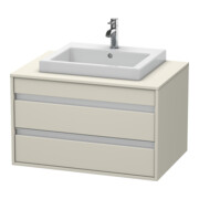 Duravit Waschtischunterschrank Ketho 80x55cm, Tau, f Einbauwaschtisch mitt., 2 Schubk.
