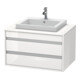 Duravit Waschtischunterschrank Ketho 80x55cm, w hgl, f Einbauwaschtisch mitt., 2 Schubk.