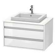 Duravit Waschtischunterschrank Ketho 80x55cm, w hgl, f Einbauwaschtisch mitt., 2 Schubk.