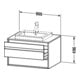 Duravit Waschtischunterschrank Ketho 80x55cm, we ma, f Einbauwaschtisch mitt., 2 Schubk.