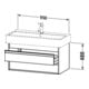 Duravit Waschtischunterschrank Ketho 95x44cm, bas. ma, 2 Schubk., wandhängend