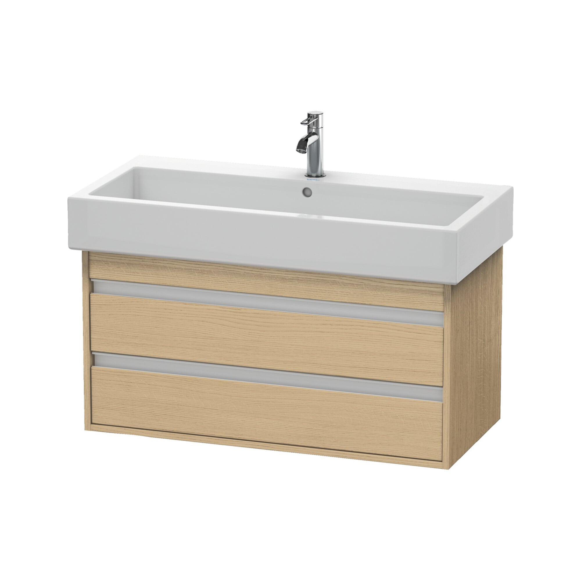 Duravit Waschtischunterschrank Ketho 95x44cm, Ei Nat, 2 Schubk., wandhängend