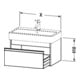 Duravit Waschtischunterschrank Ketho 95x44cm, graph ma, 1 Auszug, wandhängend
