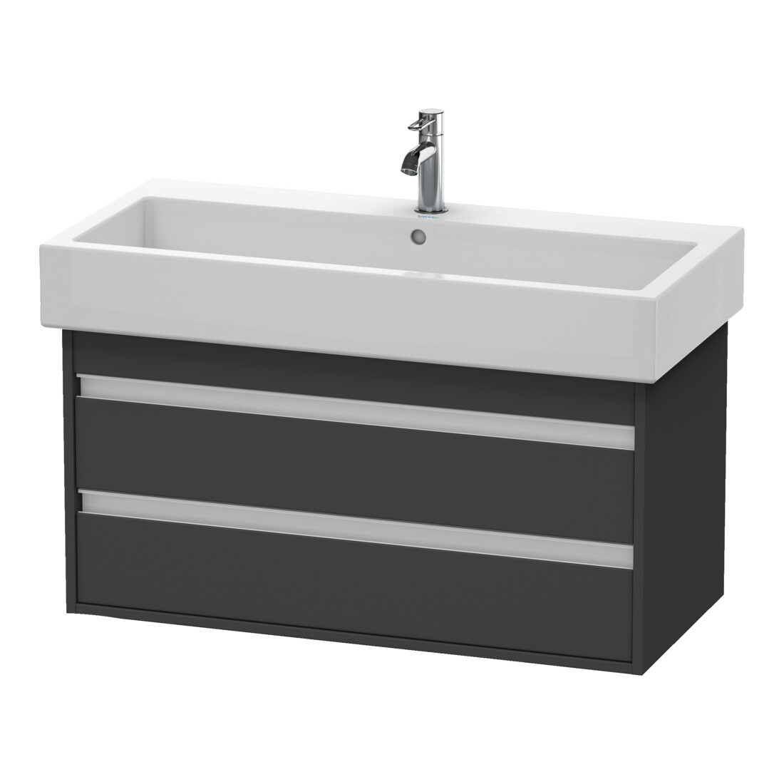 Duravit Waschtischunterschrank Ketho 95x44cm, graph ma, 2 Schubk., wandhängend