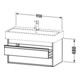 Duravit Waschtischunterschrank Ketho 95x44cm, graph ma, 2 Schubk., wandhängend