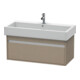 Duravit Waschtischunterschrank Ketho 95x44cm, leinen, 1 Auszug, wandhängend-1