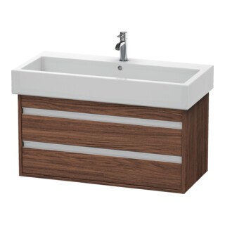 Duravit Waschtischunterschrank Ketho 95x44cm, Nussb dkl., 2 Schubk., wandhängend