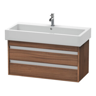 Duravit Waschtischunterschrank Ketho 95x44cm, Nussb Nat, 2 Schubk., wandhängend