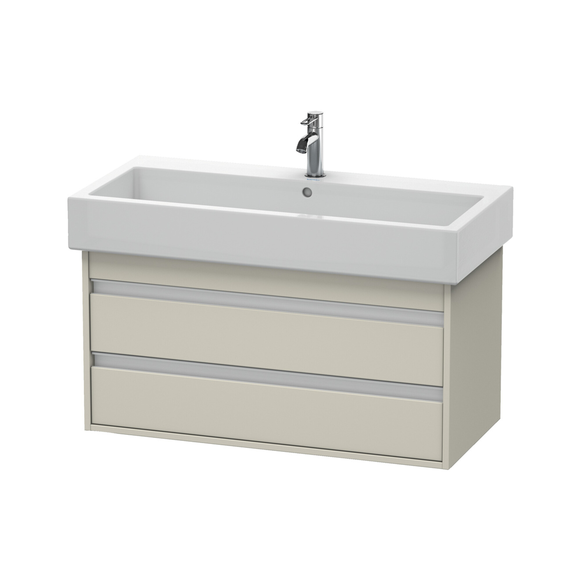 Duravit Waschtischunterschrank Ketho 95x44cm, Tau, 2 Schubkästen, wandhängend