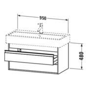 Duravit Waschtischunterschrank Ketho 95x44cm, we ma, 2 Schubk., wandhängend-4