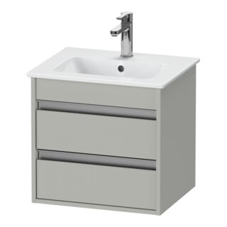 Duravit Waschtischunterschrank Ketho Compact 50x41,2x48cm, 2 La, wandhängend, betongr ma