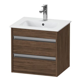 Duravit Waschtischunterschrank Ketho Compact 50x41,2x48cm, 2 La, wandhängend, Nussb dkl.